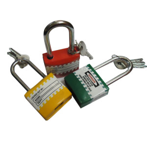 Jacket Long shackle ABS cover Padlock with Lable Manufacturer in Delhi