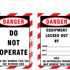Equipment Lockout Tag