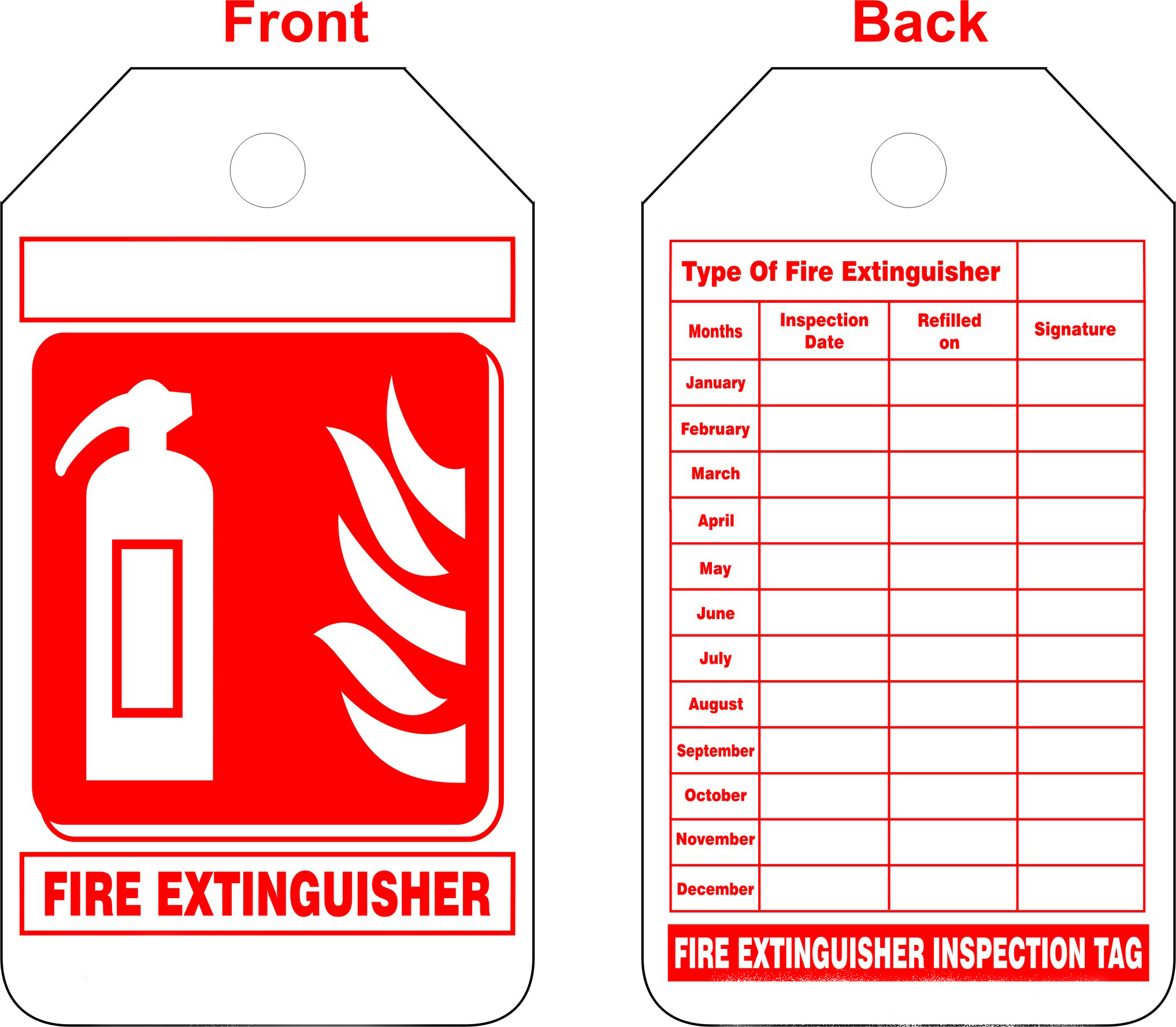 Fire Extinguisher Tags Printable Free Printable Form, Templates and