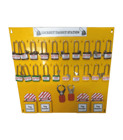 Lockout padlock station kit